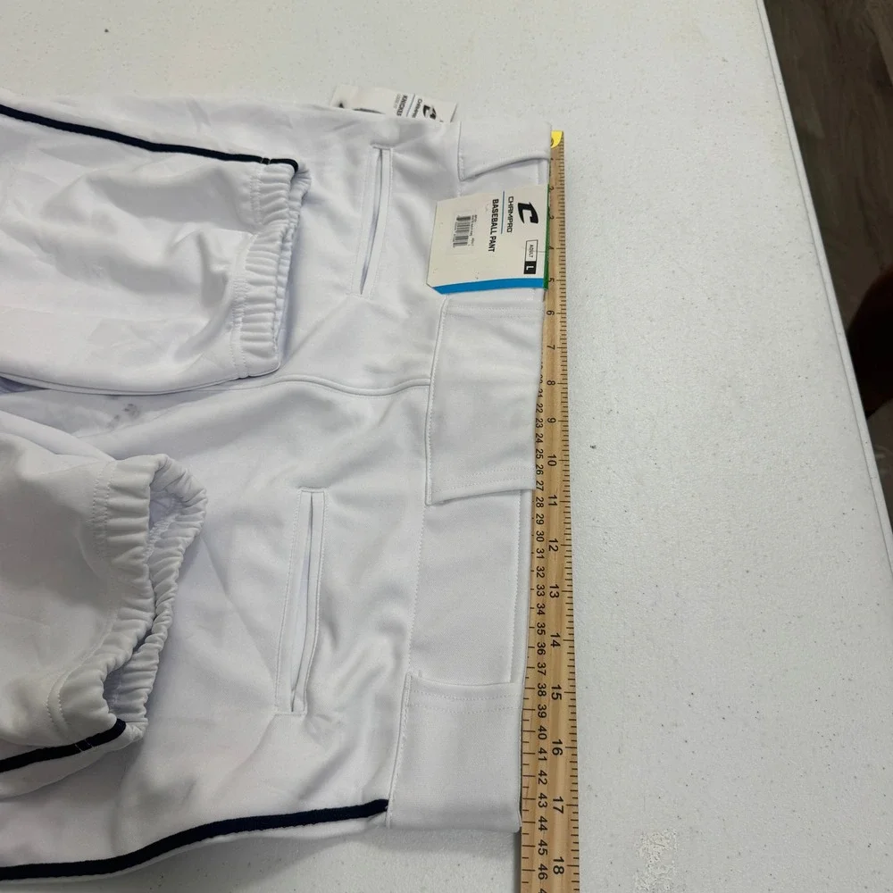 Champro BP101 Mens Large Baseball Knicker Pants White Navy Pipe New